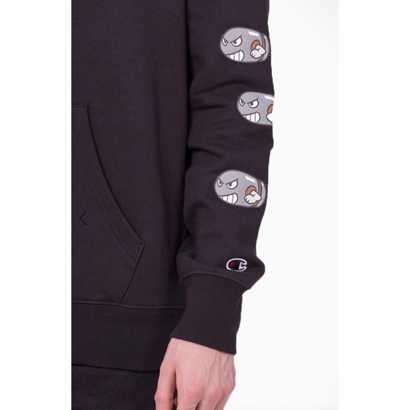 Champion x Super Mario Bros Black Reverse Weave Hoodie - Picture 9 of 10